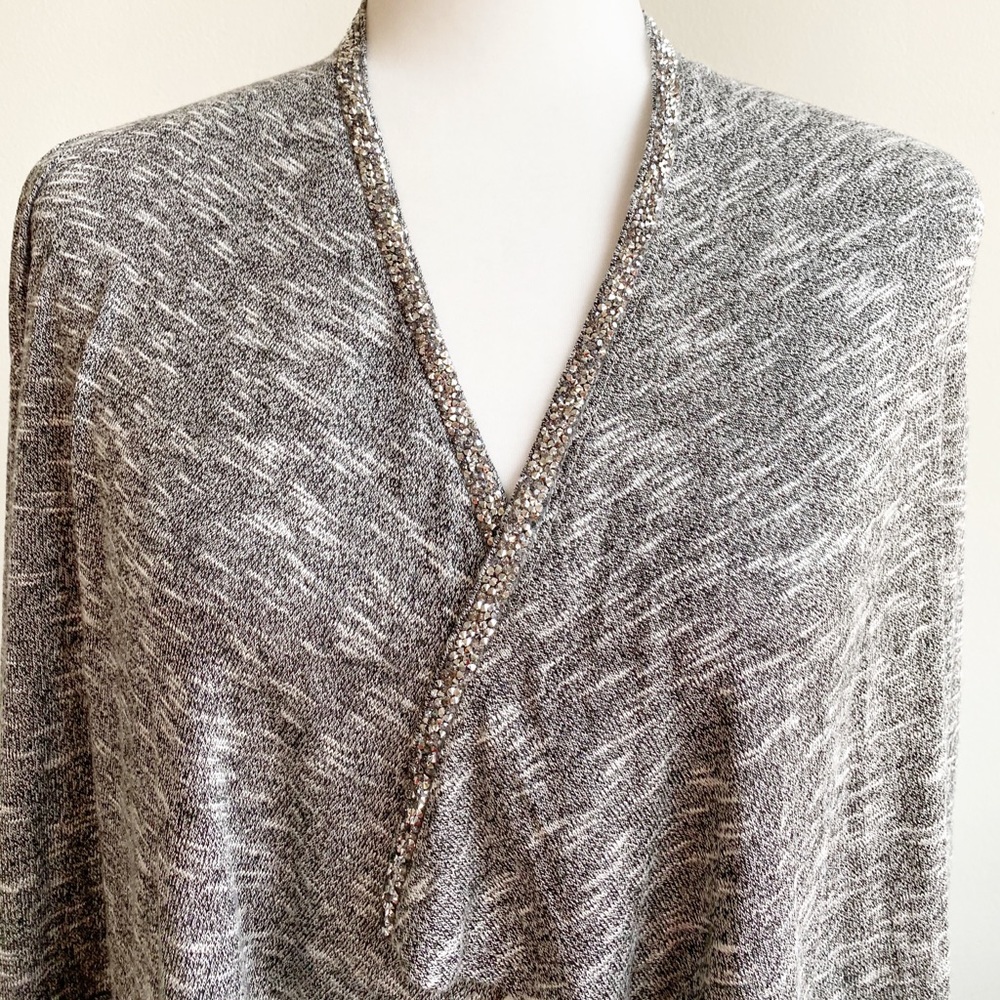 Juicy Couture Embellished Cascade Cardigan Grey M